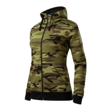 Capslook Modo Camo Zipper (zöld terepszín, XS)